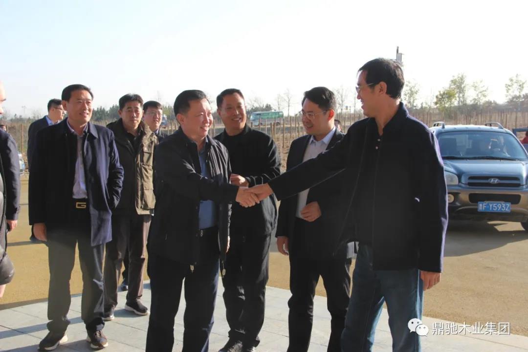 煙臺市住建局、藍(lán)天集團(tuán)一行參觀調(diào)研山東鼎馳木業(yè)集團(tuán)有限公司
